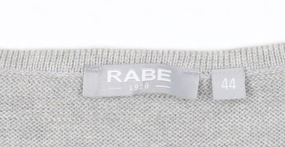 Rabe Womens Grey Square Neck Long Sleeve Knit Jumper Size 16