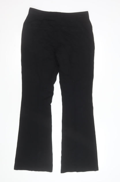 Marks and Spencer Women’s Black Regular Fit Straight Leg Trousers Size 10