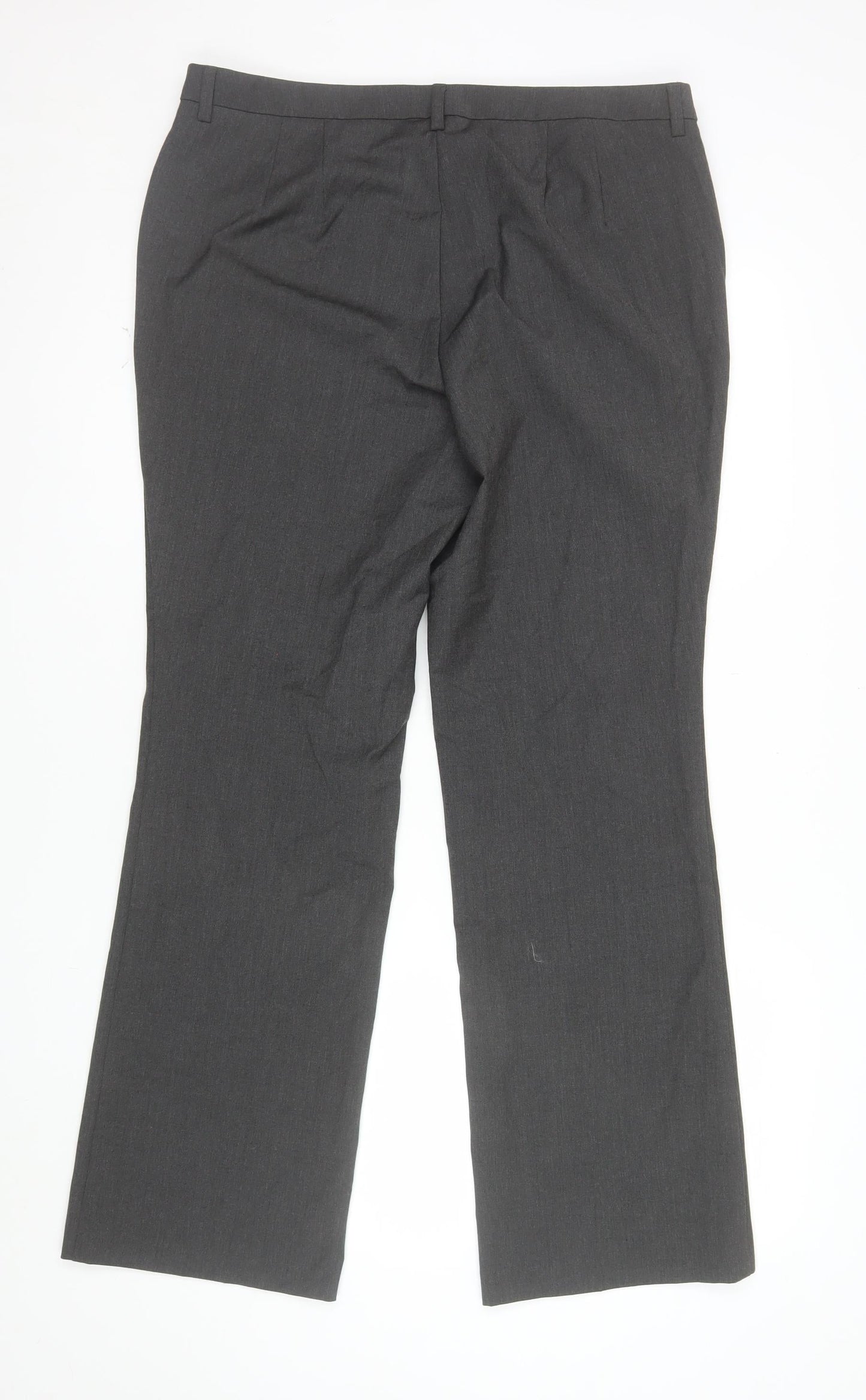 Marks and Spencer Women’s Grey Size 14 Straight Leg Dress Trousers