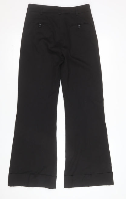 H&M Women’s Black Wide-Leg Tailored Trousers Size 6 Regular Fit