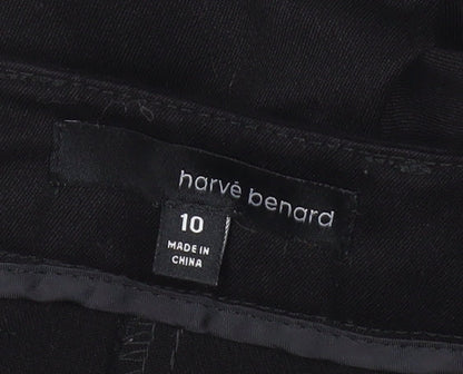 Hervé Benard Women's Black Size 10 Straight Leg Dress Pants