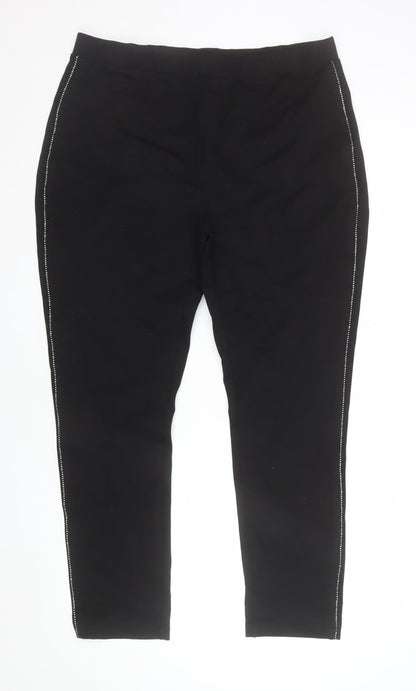 Mudflower Womens Black Stretch Leggings Size 18 Skinny Fit