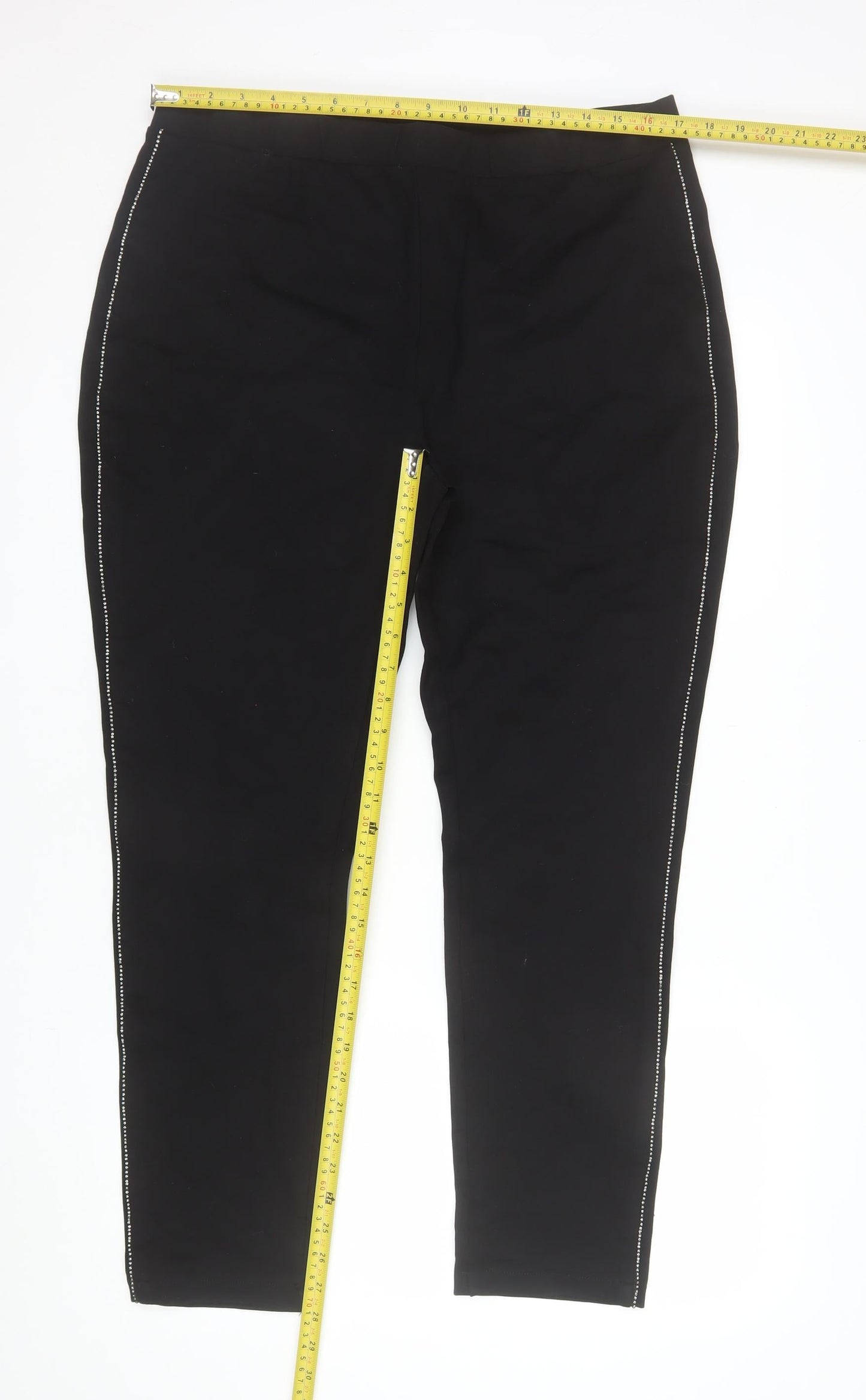 Mudflower Womens Black Stretch Leggings Size 18 Skinny Fit