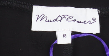 Mudflower Womens Black Stretch Leggings Size 18 Skinny Fit