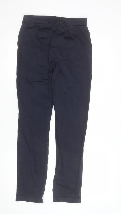 Marks and Spencer Women’s Blue Chino Trousers Size 8 Regular Fit
