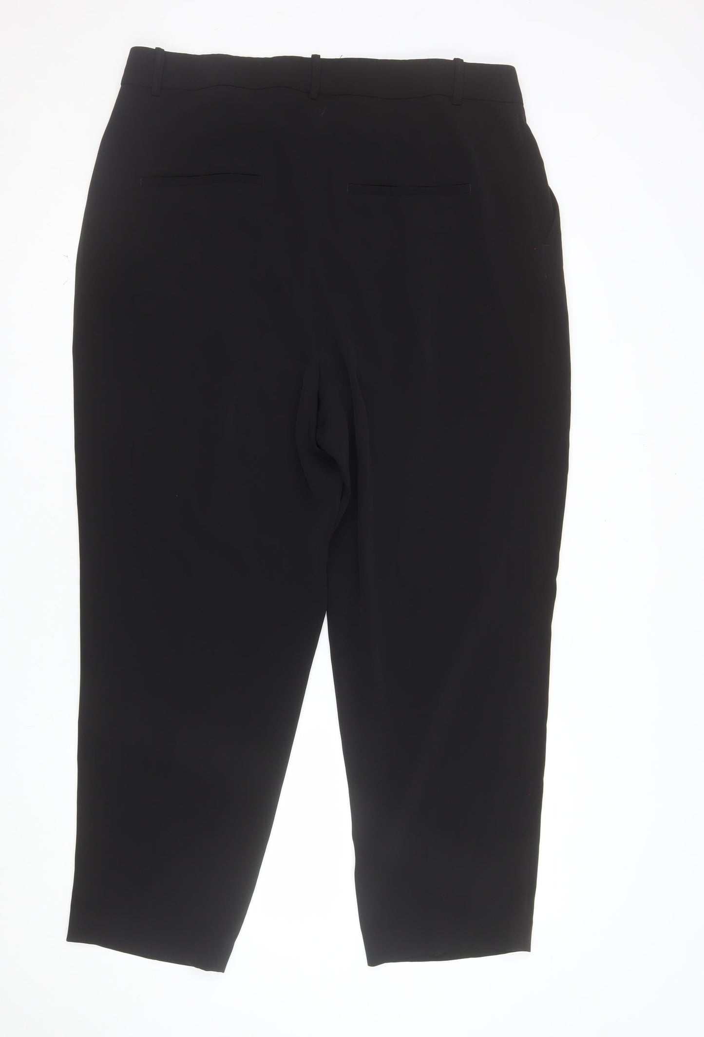 H&M Womens Black Regular Fit Straight Leg Trousers Size 20