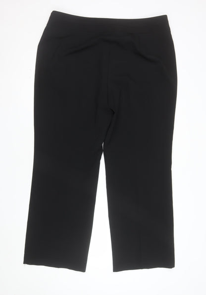 Marks and Spencer Women's Black Size 18 Straight Leg Trousers