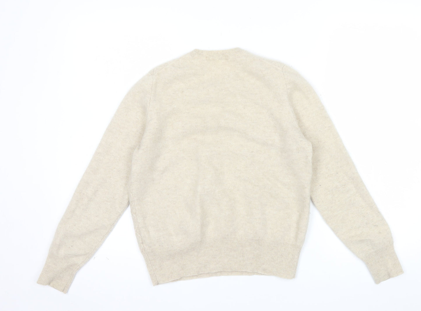 Marks and Spencer Women Beige Pure Cashmere Crew Neck Jumper Size 10