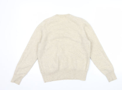 Marks and Spencer Women Beige Pure Cashmere Crew Neck Jumper Size 10