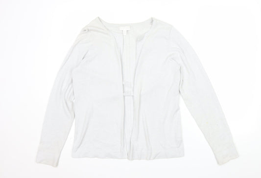 The White Company Women’s White Cotton Wool Cardigan Size 12