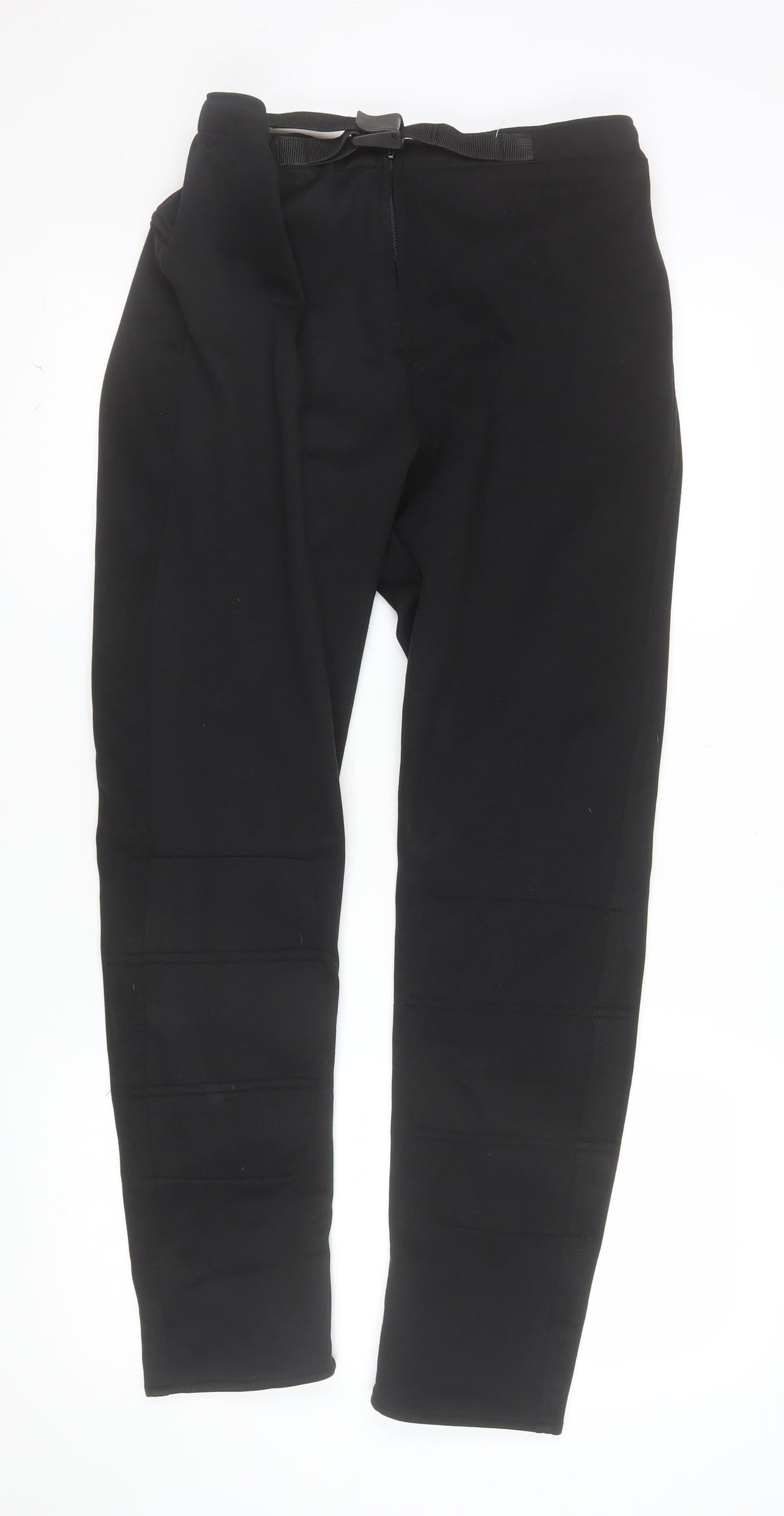 Wolf Men’s Black Polyester Jogger Trousers L Regular Fit
