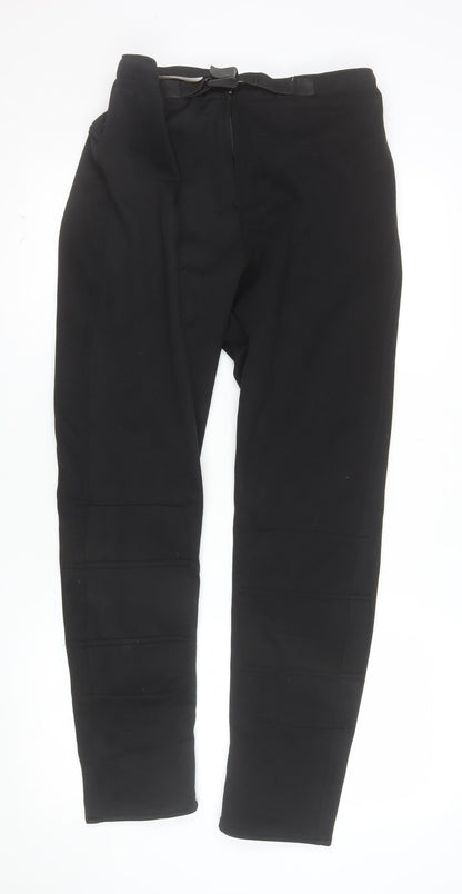 Wolf Men’s Black Polyester Jogger Trousers L Regular Fit