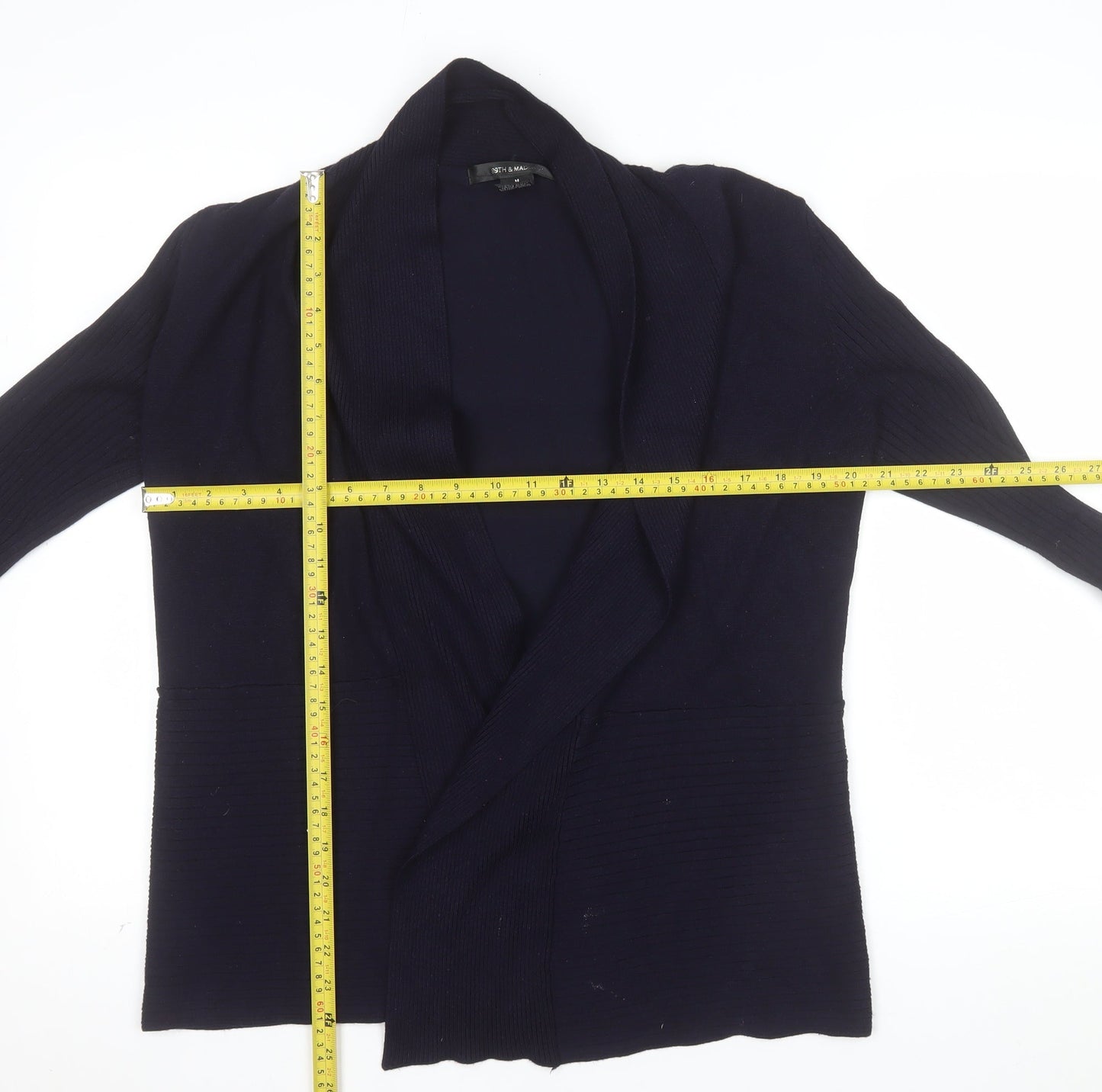 89th & Madison Women's Black Knit Open Cardigan M