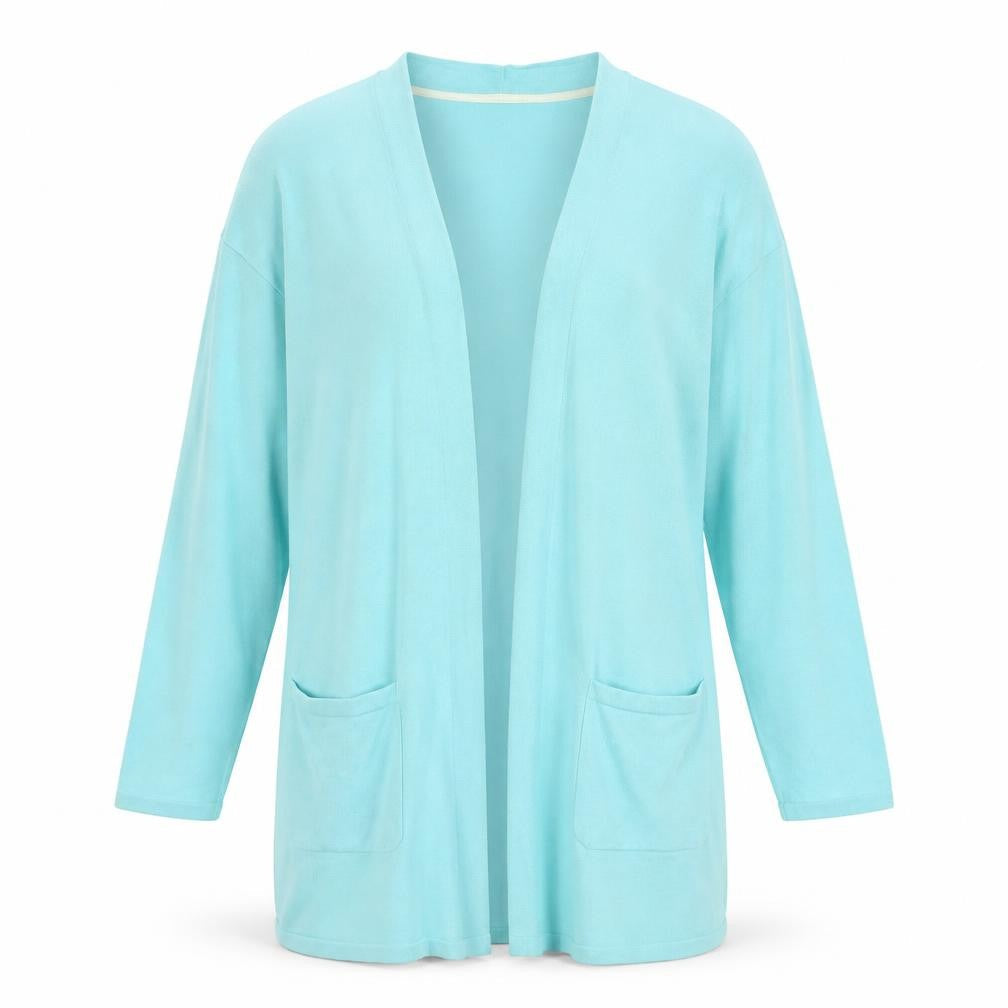 Isaac Mizrahi Live Essentials Women Blue XL Open Front Cardigan Jumper