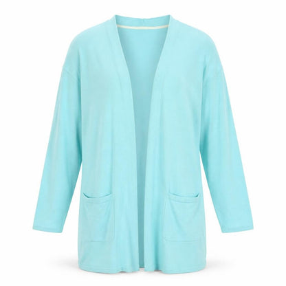 Isaac Mizrahi Live Essentials Women Blue XL Open Front Cardigan Jumper