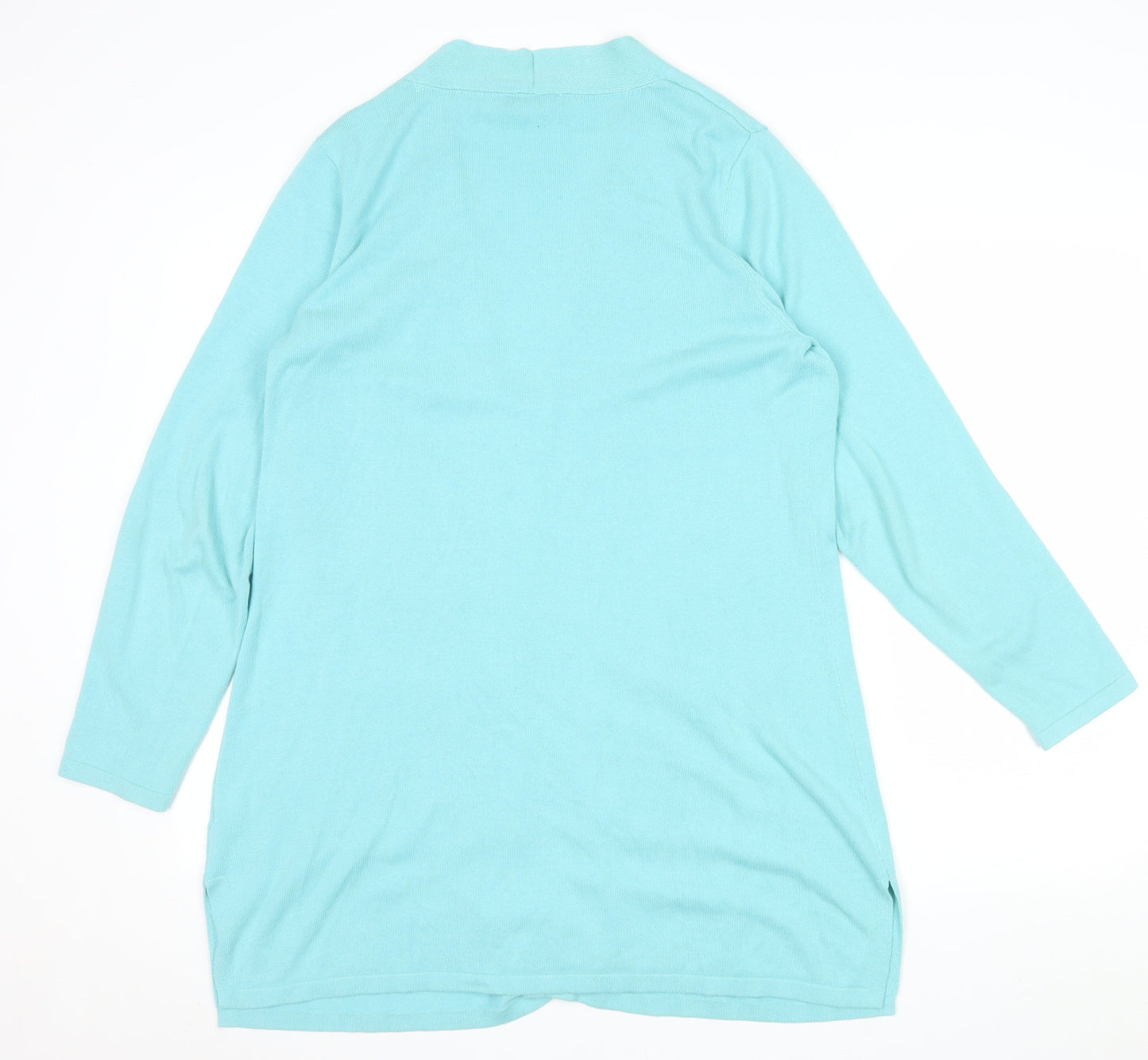 Isaac Mizrahi Live Essentials Women Blue XL Open Front Cardigan Jumper