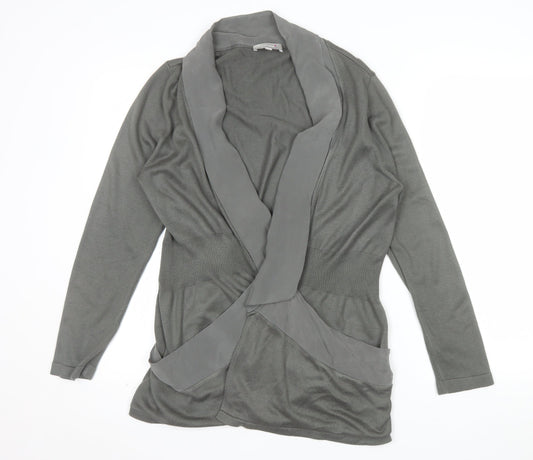 Marks and Spencer Per Una Women Grey Size 14 Open Cardigan