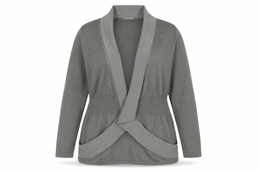 Marks & Spencer Per Una Women Grey Size 14 Open Cardigan
