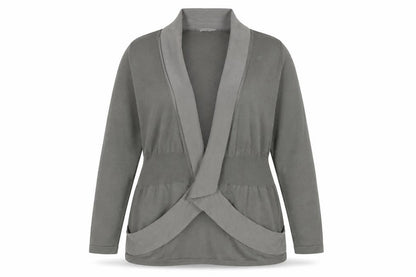 Marks & Spencer Per Una Women Grey Size 14 Open Cardigan