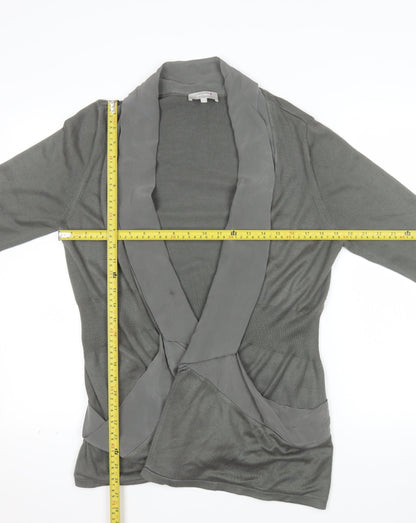 Marks and Spencer Per Una Women Grey Size 14 Open Cardigan