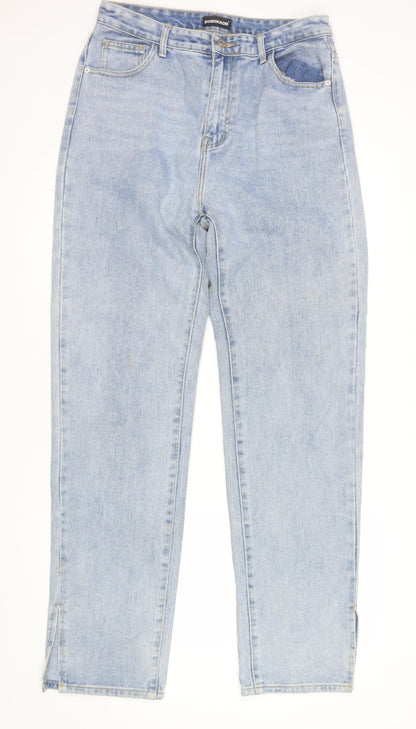MOMOKROM Women's Blue High Rise Straight Jeans Size 12