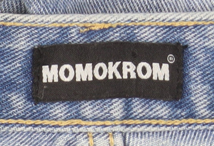 MOMOKROM Women's Blue High Rise Straight Jeans Size 12