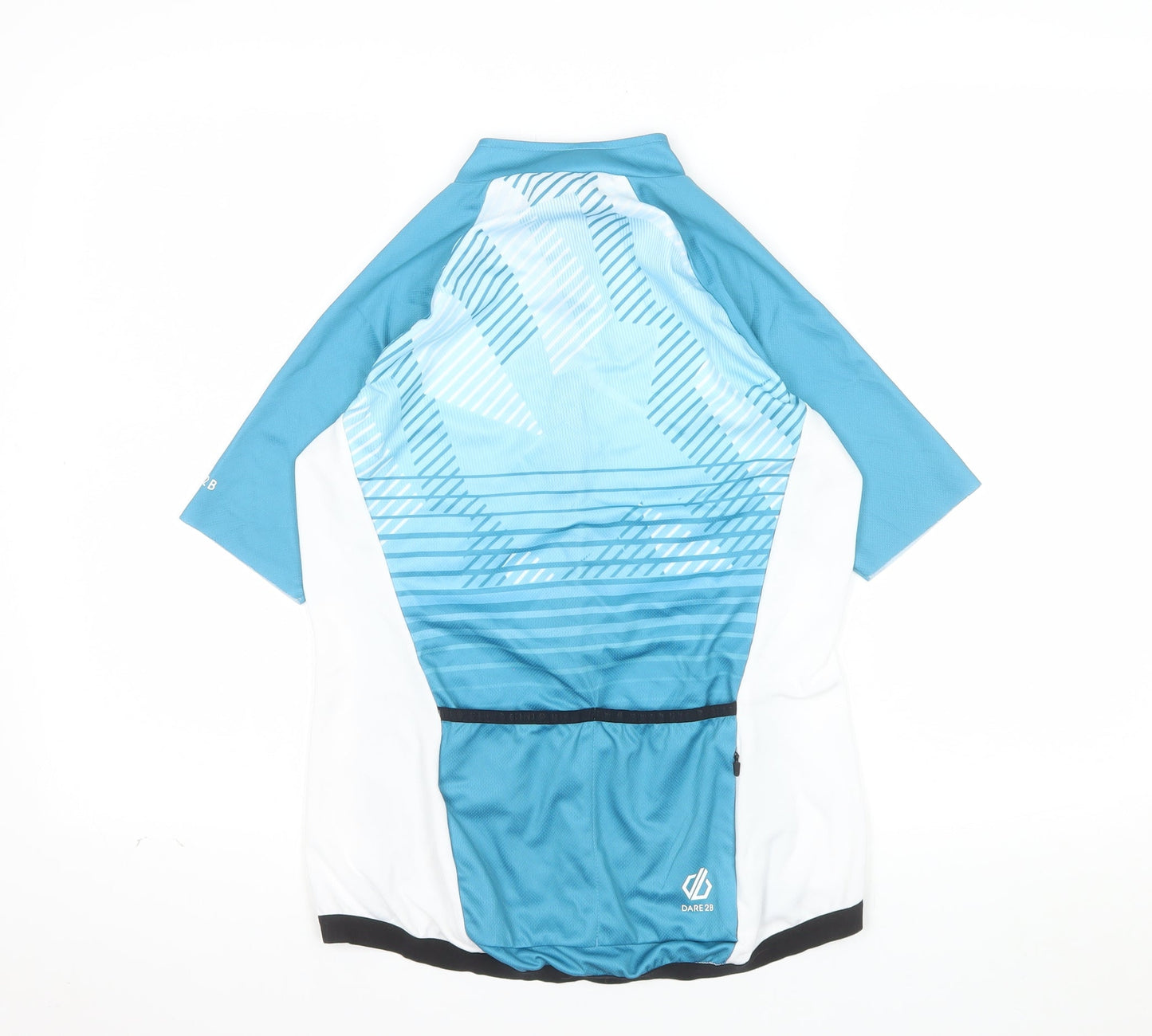 Dare 2b Womens Blue Cycling Jersey UK 12 Short Sleeve Full Zip Top