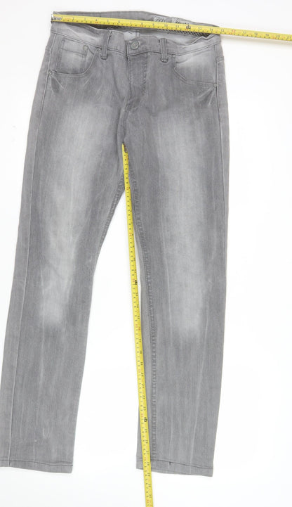Fashioned House Women’s Grey Straight Leg Denim Jeans W30 L32