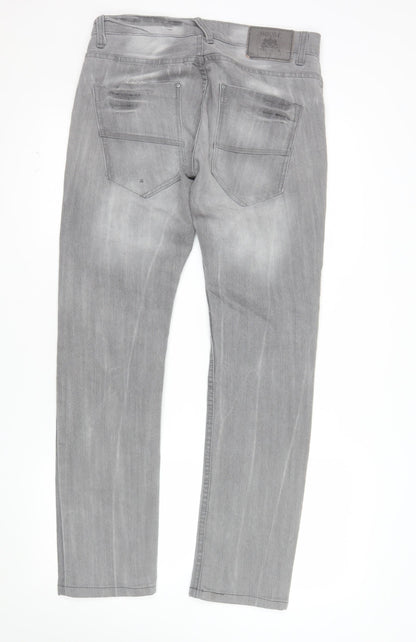 Fashioned House Women’s Grey Straight Leg Denim Jeans W30 L32