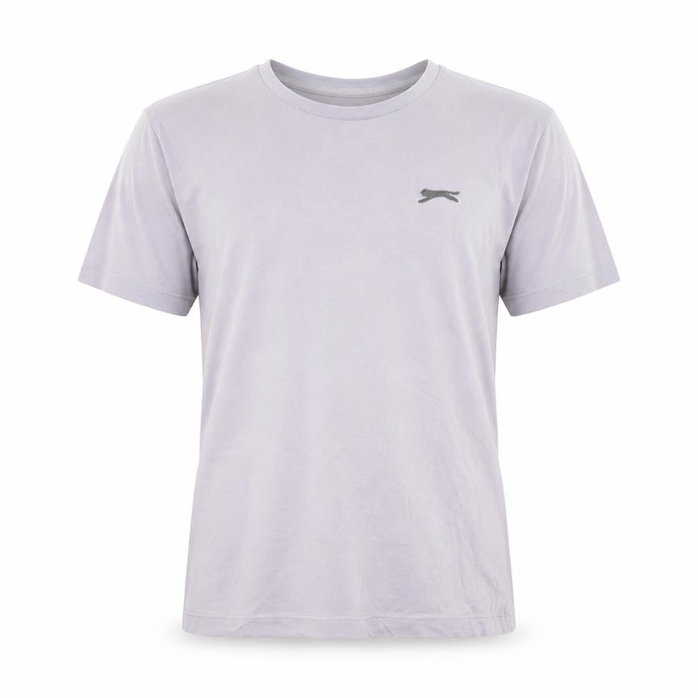 Slazenger Men's Grey Cotton T-Shirt Short Sleeve Athletic Style Size S