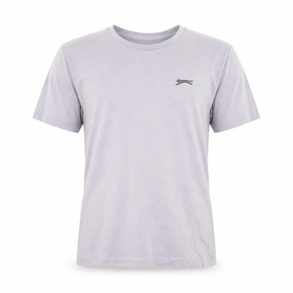 Slazenger Men's Grey Cotton T-Shirt Short Sleeve Athletic Style Size S