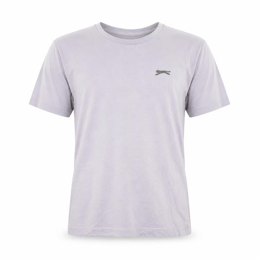 Slazenger Men's Grey Cotton T-Shirt Short Sleeve Athletic Style Size S