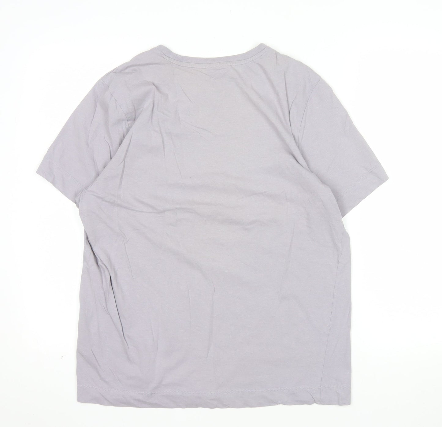 Slazenger Men's Grey Cotton T-Shirt Short Sleeve Athletic Style Size S