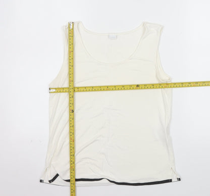 Privacy Womens Ivory Tank Top Size 14 Sleeveless Basic Jersey Vest