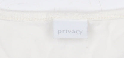 Privacy Womens Ivory Tank Top Size 14 Sleeveless Basic Jersey Vest