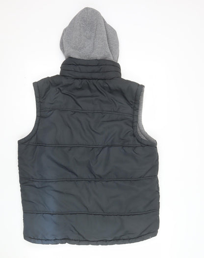 Tokyo Laundry Men's Blue Hooded Bodywarmer Gilet Size M