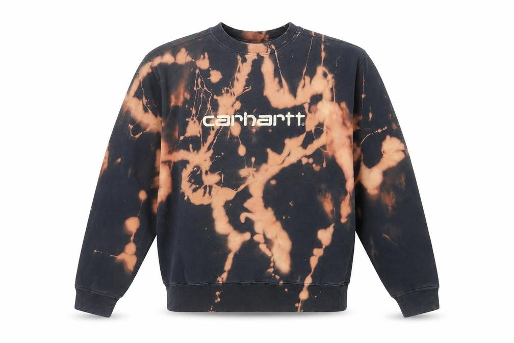 Carhartt Men's Multicoloured Tie Dye Logo Sweatshirt Size L