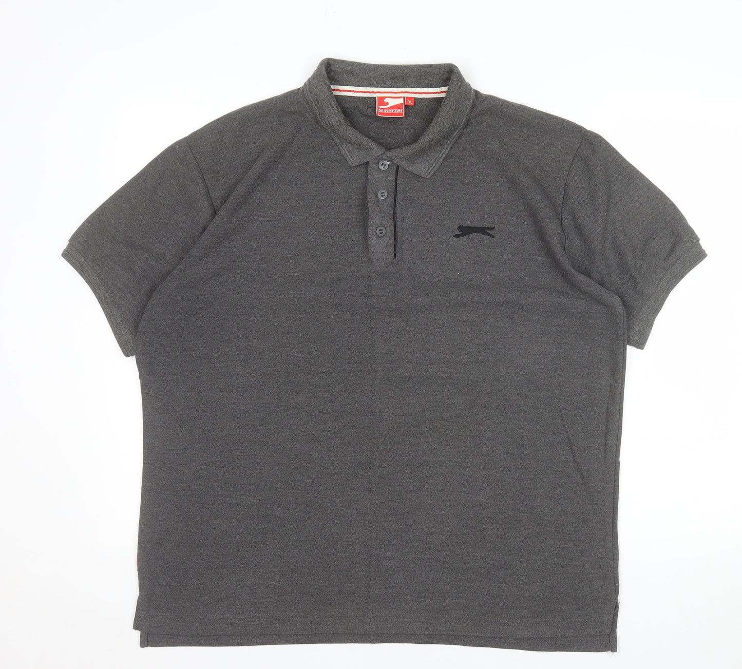 Slazenger Men's Grey Short Sleeve Polo Shirt XL Classic Fit