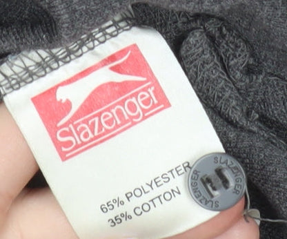 Slazenger Men's Grey Short Sleeve Polo Shirt XL Classic Fit