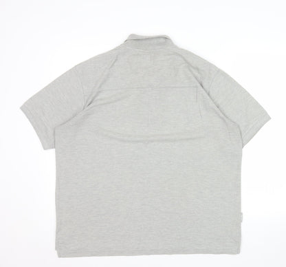 Slazenger Men's Grey XL Regular Fit Polo Shirt Short Sleeve