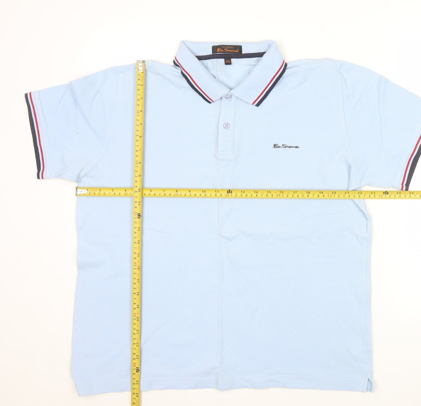 Ben Sherman Men's Blue 2XL Cotton Polo Shirt