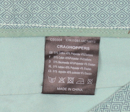 Craghoppers Women's Green Stretch Chino Trousers Size 14