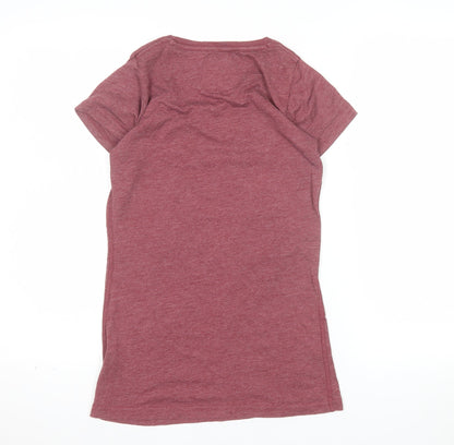 Superdry Women Red Short Sleeve Graphic T-Shirt Size S