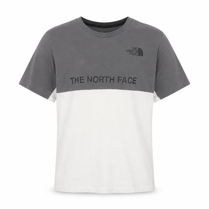 The North Face Boys Grey and White Colourblock XL T-Shirt Short Sleeve Casual