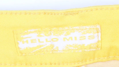 Hello Miss Womens Yellow Skinny Jeans S Slim Fit Stretch Denim
