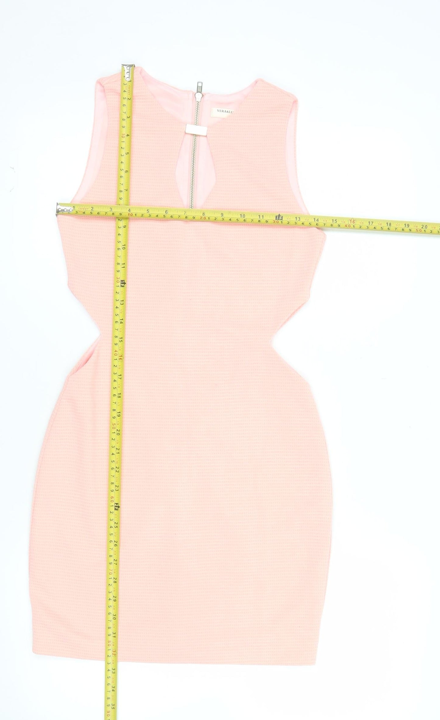 Vera & Lucy Women’s Pink Sleeveless Bodycon Mini Dress S
