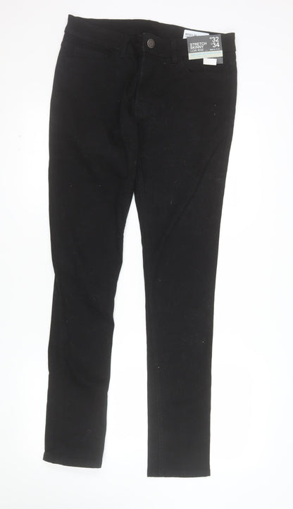 Denim Co. Women's Black Skinny Stretch Jeans Size 12 L34