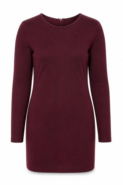 Zara Women Red Long Sleeve Bodycon Knit Dress L