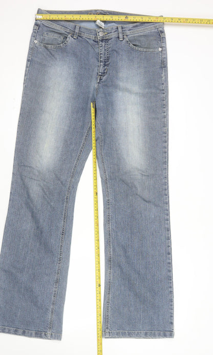One Touch Women’s Blue Straight Leg Mid Rise Jeans Size 18