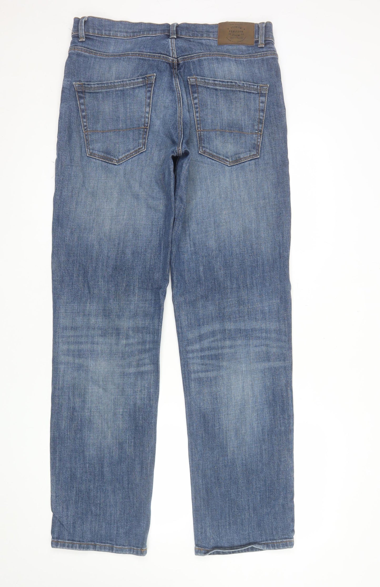 George Men Blue Straight Denim Jeans 34W 33L Regular Fit